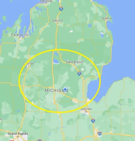 Axiom Electrical Services Mid-Michigan service area map